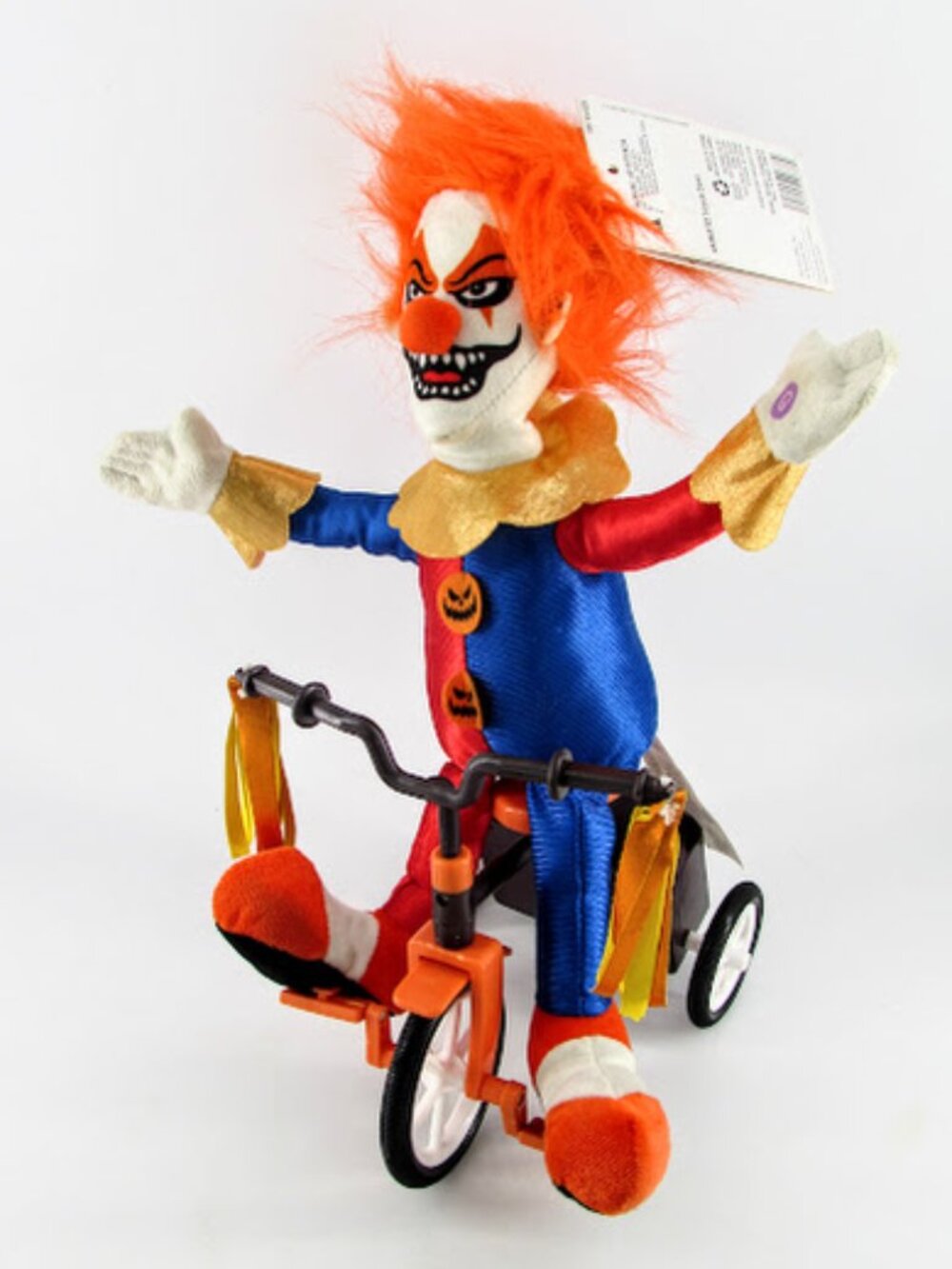 Halloween GEMMY Animated Scary Clown On A Tricycle Original Tags Music See Video